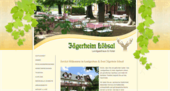 Desktop Screenshot of jaegerheim-loebsal.de